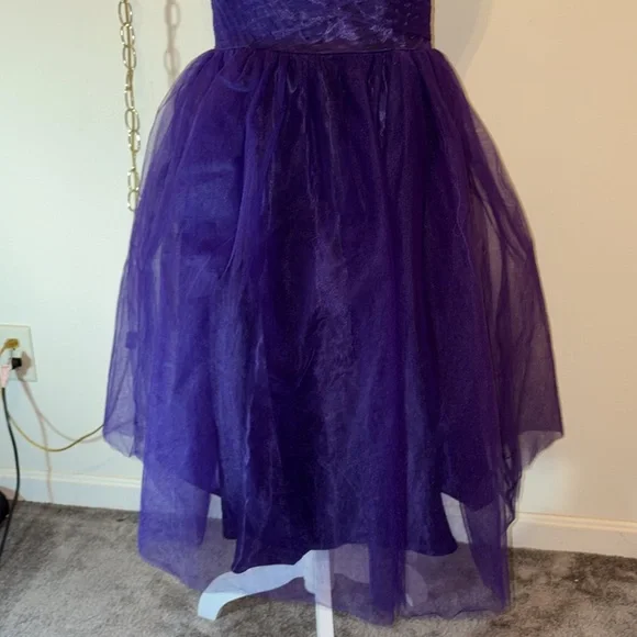 Hell Bunny Vixen Purple Strapless Tulle Midi Dress - Picture 6 of 8